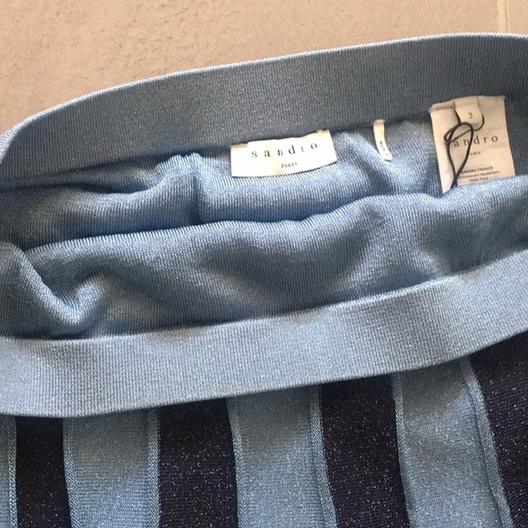 Sandro Damon metalic striped midi skirt NWT - Picture 11 of 17
